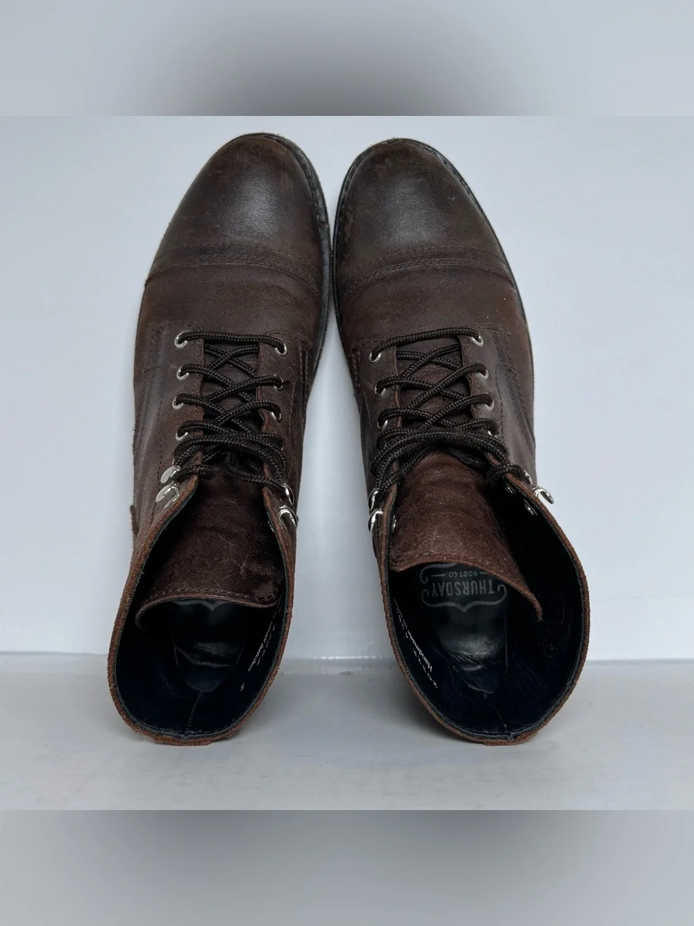 Thursday Boot Co Captain Dark Brown Leather Cap Toe Boots Men’s 9 Goodyear Welt
